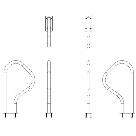 Поручень для бассейна Emaux ARB-F, AISI-316  фото №3