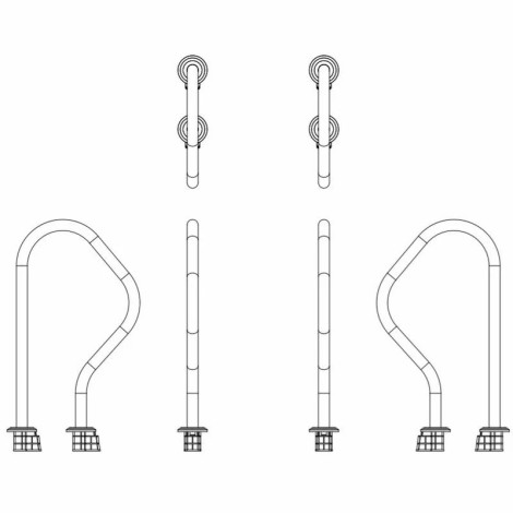 Поручень для бассейна Emaux ARV (верхняя часть лестницы), AISI-304  фото №3