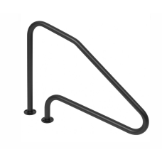 Поручень Flexinox 87188143 для римской лестницы FX-01 Nero (1255 мм, фланец, AISI-316L) фото