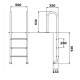 Лестница для бассейна Flexinox Muro Electropolished (3 ступени), для узкого борта, AISI-316L  фото №2