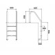 Сходи для басейну Flexinox Standard Electropolished (3 сходинки), для широкого борту, AISI-316L  фото №2