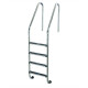 Лестница для бассейна Flexinox Standard Electropolished (4 ступени), для широкого борта, AISI-316L  фото №1