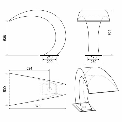 Водопад Aquaviva Кобра (700х500 мм), удлиненный  фото №3