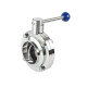 Затвор дисковий нержавіючий зварка/зварка DIN AISI 304 DN 100 (104x2,0)  фото №1