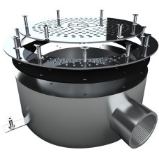 Донний злив під лайнер Aquaviva 2'', AISI 304 (300 мм) фото