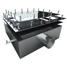 Донний злив під лайнер Aquaviva 2'', AISI 304 (250х250 мм) фото