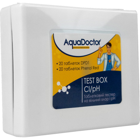 Тестер для басейну AquaDoctor Box таблетковий Cl/pH, 20 тестів  фото №2