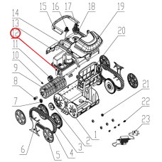 Привідний механізм і акумулятор до пилососа Wybotics WY200, (Driving & battery kit №12) фото