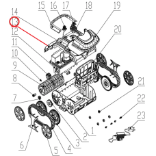 Ущільнювальна коробка для сенсора до пилососа Wybotics WY200, (Sensor seal box №13/WY200) фото