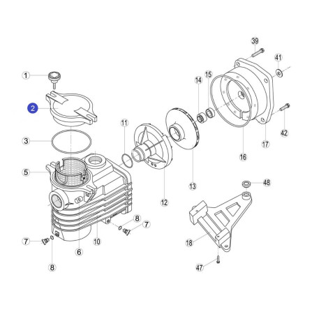 Кришка префільтра насоса Kripsol OK RBH0002.01R/RPUM0002.01R  фото №2
