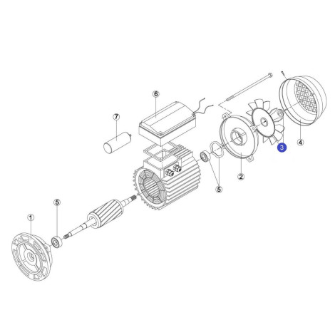 Вентилятор ел.двигуна для насоса Kripsol FAN MEC63 - RBM1030.12R  фото №2