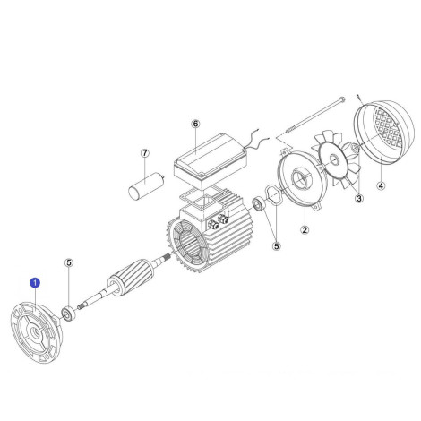 Кришка передня ел. двиг. насоса Kripsol OK/CK/KS/EP/KAP/KA RBM1010.30R (MEC 90)  фото №2