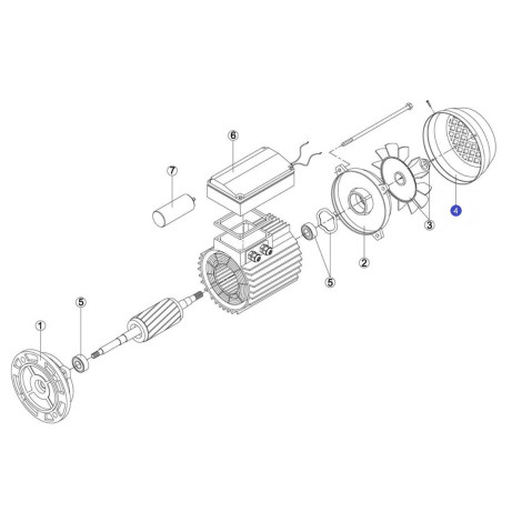 Кожух (кришка) вентилятора насоса OK/CK/EP/KNG (МЕС-71) 7502.A/RBM1040.22R/RMOT0004.02R (140 мм)  фото №2