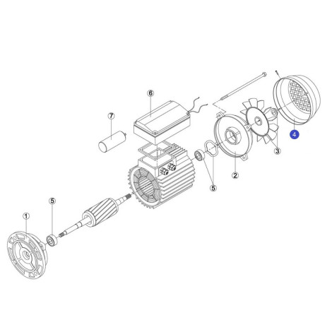 Кожух (кришка) метал вентилятора насоса KA/KAP-550 (МЕС-100) 7505.A/RBM1040.52R  фото №2