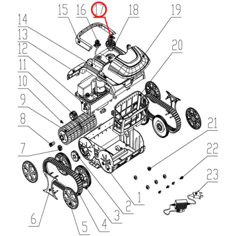 Комплект кнопок до пилососа Wybotics WY200, (Button kit №17/WY200) фото