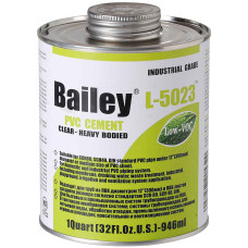 Клей для труб ПВХ Bailey L-5023 946мл (для великих діаметрів труб ПВХ), прозорий фото