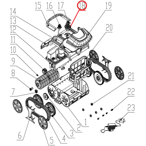 Водовипуск до пилососа Wybotics WY200, (Water outlet№18/WY200) фото