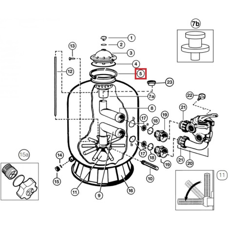 Затискний хомут Hayward для фільтра S0310T/S0360T/S0310Se/S0360Se (SX0310N)  фото №2