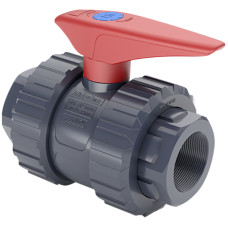 Кран кульовий ПВХ Hidroten 1011097, з різьбовим закінченням, d2" фото