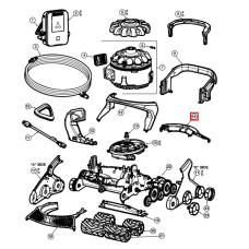 Вузол задньої кришки корпусу для пилососа Hayward AquaVac 650/600, чорний (RCX36131649236) фото