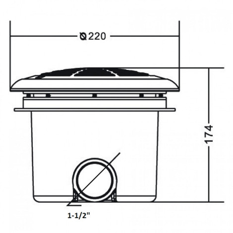 Злив донний Emaux EM2832С бетон  фото №2