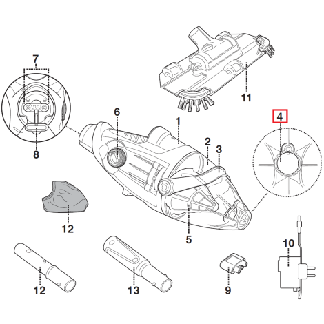 Заслінка клапана зливу води Kokido для пилососа Voltera 25 EV25CBX/EU (EV25ASM03) фото