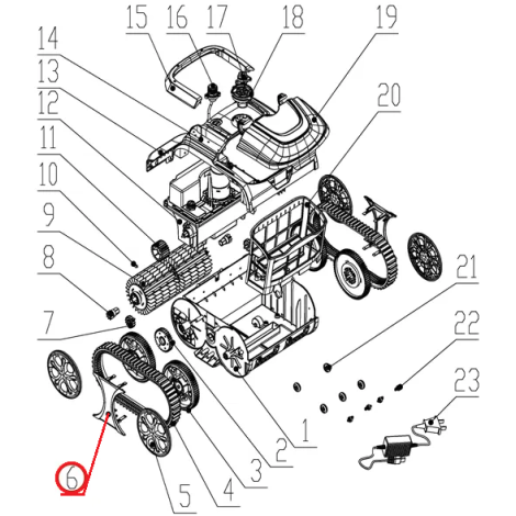 Бічна кришка до пилососа Wybotics WY200, (side cover №6/WY200) фото