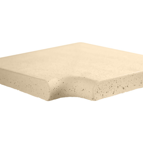 Кутовий копінговий камінь Aquazone Tuff 250x300x50-25 мм, бежевий (пористий)  фото №2