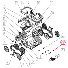 Вісь переднього колеса до пилососа Wybotics WY200 (No 22 S.3172.04.035) фото
