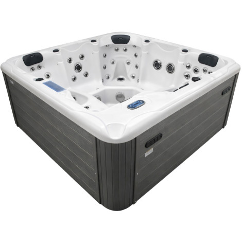 СПА-басейн Aquajoy Santorini (220х220х95 см), Сріблясто-білий мармур фото