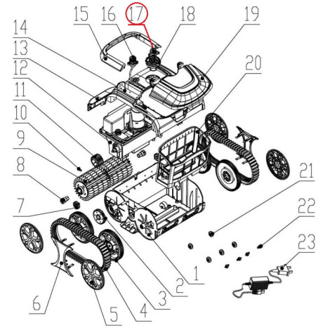 Ковпачок кнопки увімкнення до пилососа Wybotics WY200 (№1 S.WY200 Pro.10.001) фото