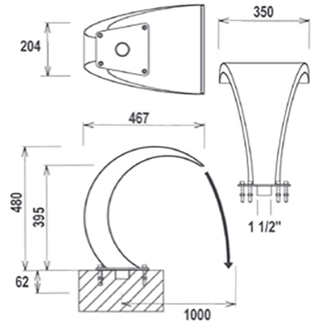 Водоспад Flexinox Bali Mini Nero чорний  фото №2