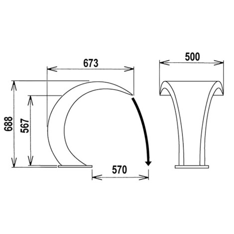 Водоспад Flexinox Bali полірований  фото №2