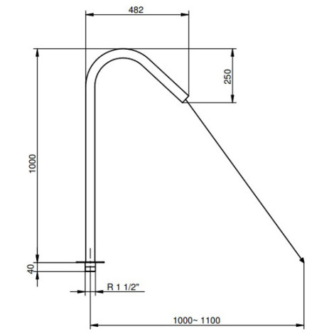 Масажний водоспад Flexinox Tahiti, AISI-316L  фото №2