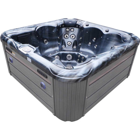 СПА-басейн Aquajoy Ibiza (200х200х89 см), темний опал, з динаміками та LED-підсвічуванням фото