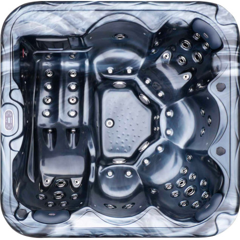 СПА-басейн Aquajoy Ibiza (200х200х89 см), темний опал, з динаміками та LED-підсвічуванням  фото №2