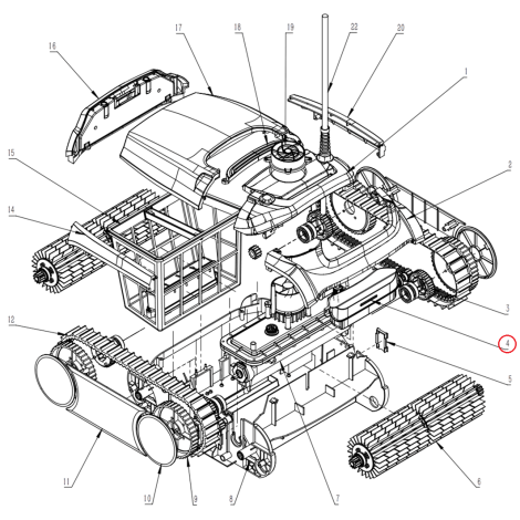 Комплект бічних ущільнень для корпусу робота-пилососа Wybotics WY350 (B.WY3051.09.002) фото