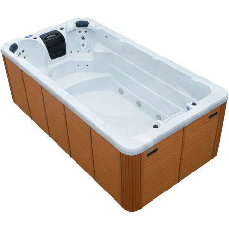 Плавальний СПА-басейн Aquajoy Wave  (430х225х150 см), Сріблясто-білий мармур  фото №2
