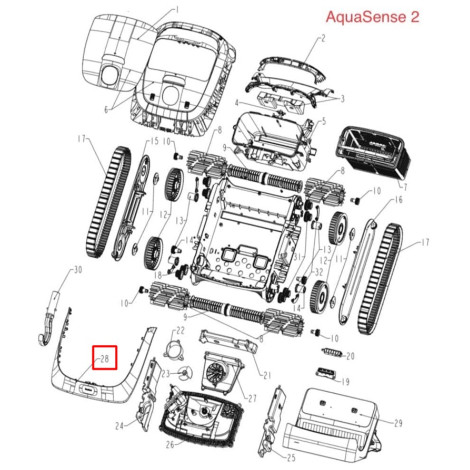 U-подібна декоративна накладка для Beatbot AquaSense 2 (XM020201-0237) фото