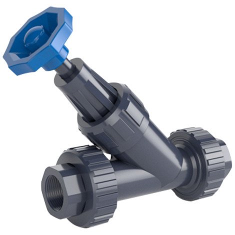 Кутовий вентиль ПВХ Hidroten 1021023, різьбове з'єднання d1" фото