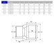 Муфта перехідна ПВХ Hidroten 1001329, d90/75/50 мм  фото №2