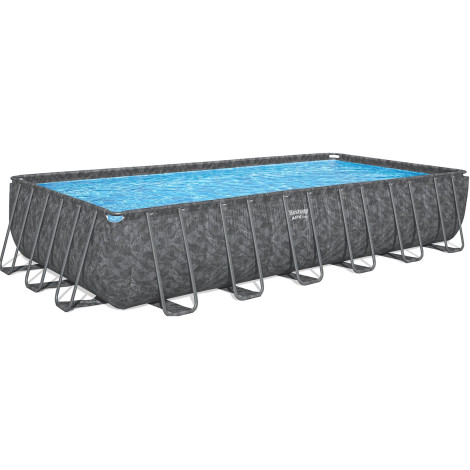 Каркасний басейн Bestway Grey 561KG (732х366х132 см) з пісочним фільтром, тентом та драбиною  фото №2