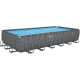 Каркасний басейн Bestway Grey 561KG (732х366х132 см) з пісочним фільтром, тентом та драбиною  фото №2