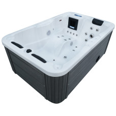 СПА-басейн Aquajoy Alicante (205х130х70 см), Сріблясто-білий мармур фото