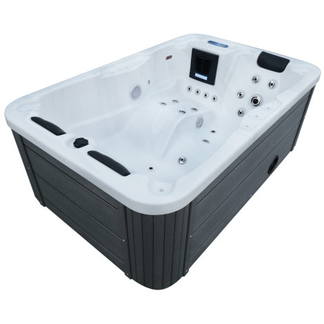 СПА-басейн Aquajoy Alicante (205х130х70 см), Сріблясто-білий мармур фото