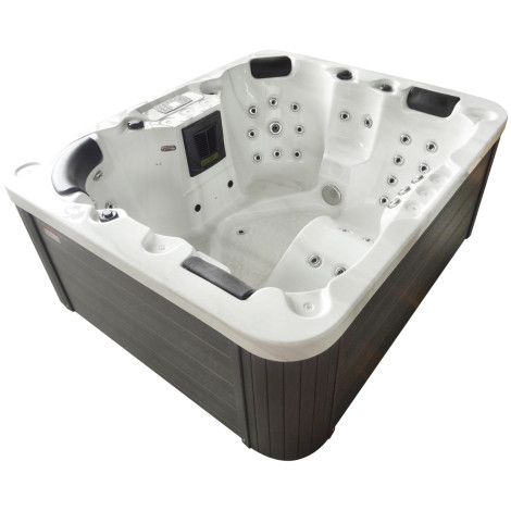 СПА-басейн Aquajoy Como (190х160х82 см), Сріблясто-білий мармур фото