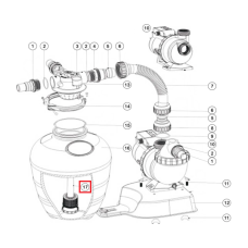 Дюзова коробка 89033603 в комплекті з трубою для Emaux FSU фото