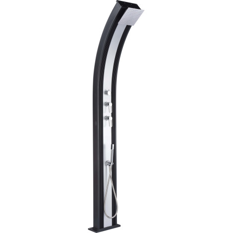 Душ сонячний Aquaviva Hybride Dada Curve алюмінієвий з мийкою для ніг, антрацит DS-D363NX, 40 л фото