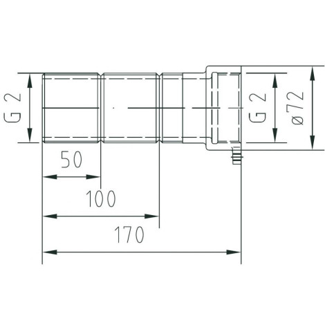 Комплект подовження Fitstar 7920050 для протитечії Junior, 170 мм  фото №2