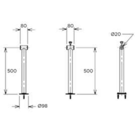 Опора для намотувального пристрою Flexinox 87197022, із закладними деталями, фланець  фото №2